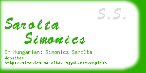 sarolta simonics business card